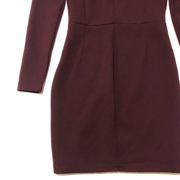 Dynamite Long Sleeve Dress Burgundy Color Womens size Small - Picture 10 of 10